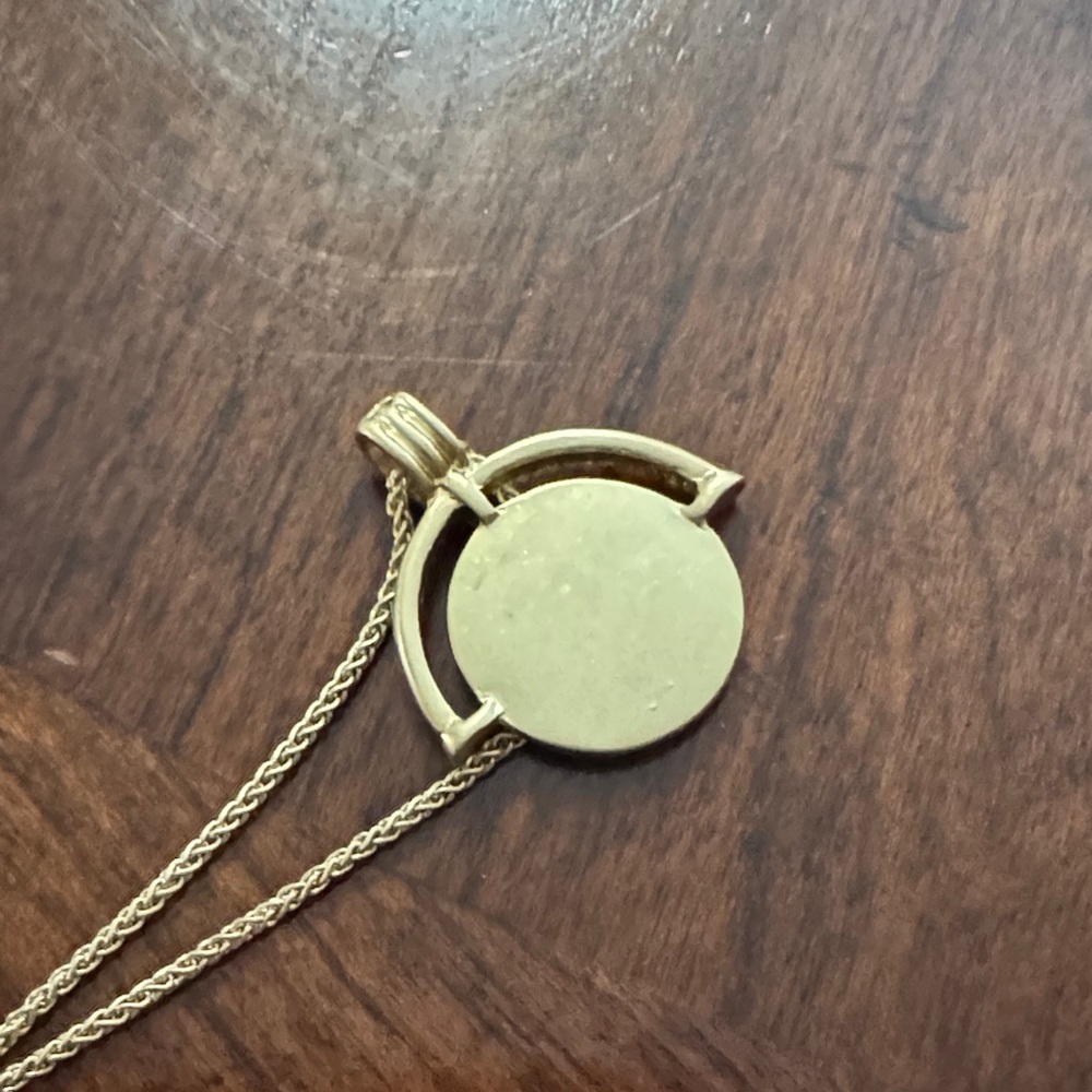 NWOT CAbi Gold and Crystal Coin Pendant Necklace 20 inch length - Picture 3 of 6